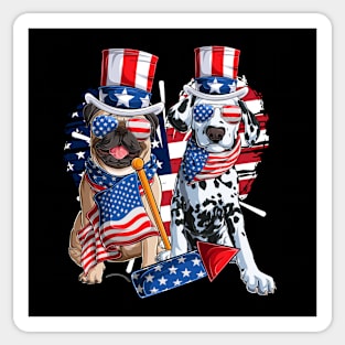 Funny 4th Of July 2021 Fourth Of July For Men's And Women's For 4th Of July Dog Lovers T-Shirt Sticker